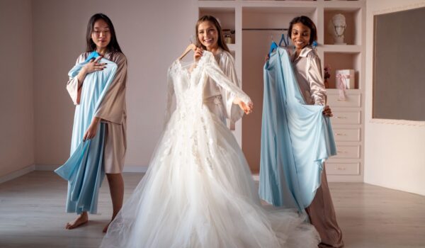 Young women enjoying bachelorette party
