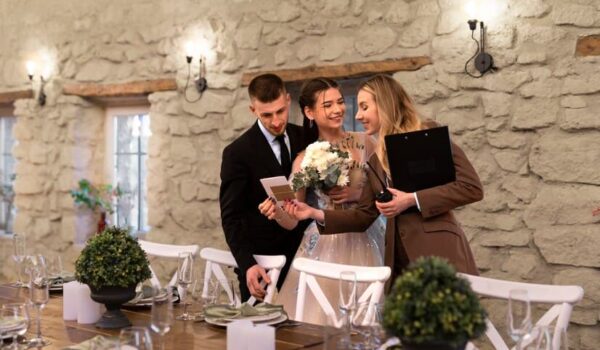 The Wedding Coordinator Talks with the Newlyweds