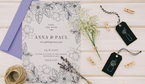 Wedding Invitation on the Table